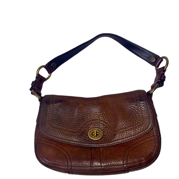 Coach Handbags - Coach 10951 Chelsea brown leather baguette purse